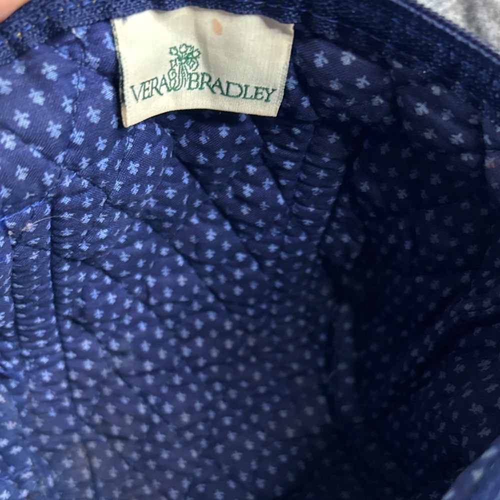 Vera Bradley MiniFloral Quilted Hand Bag - Blue and Yellow - Picture 5 of 6